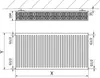 Mexen C33 Flachheizkörper 600 x 800 mm, seitliche Produktbild-Vorschau 6