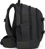Side view of a black backpack with a reflective, iridescent pattern. Produktbild-Vorschau