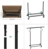 Stendibiancheria INEZ su ruote, max.90kg, 83,5x45x160cm, Anteprima dell’immagine prodotto 6