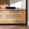 CALICOSY - Meuble TV d'Angle 1 Porte avec Cannage Rotin Voir les images du produit 4