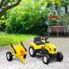HOMCOM Trettraktor mit Anhänger Tretauto Traktor ab 3 Jahre Produktbild-Vorschau 2