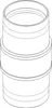 POLOPLAST POLO-KAL XS, Doppelmuffe, DN 40, 1 Stk. Produktbild-Vorschau 3