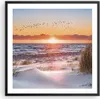 Gerahmtes Poster - Schwarzer Rahmen - Sonne Strand Vögel - Produktbild-Vorschau 1