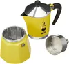 Bialetti Rainbow, Mokka-Kanne, Schwarz, Gelb, Aluminium, 6 Produktbild-Vorschau 6