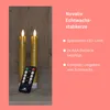 Sparset Stabkerzen LED mit Timer Klein+Groß GOLD 4 Stück Produktbild-Vorschau 2