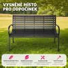 Třímístná zahradní lavice Pino 126x62x81,5 cm - černá Náhled obrázku produktu 4