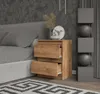 Nachtkastje GABRIEL, 40 cm – Eikenhout Wotan – Set van 2 Productafbeelding-voorbeeld 2