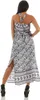 Damen Maxi Neckholder Kleid Sommerkleid; Ecru S/M Produktbild-Vorschau 3