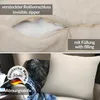 Dekokissen 40x40cm ohne Füllung Weiß PLÜSCH Bär Schlicht Kunstfell Sofakissen, Ansicht 3 Produktbild-Vorschau