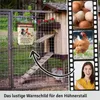 LANOLU Retro Blechschild Vorsicht Hühner, Hühner Zubehör, Produktbild-Vorschau 9