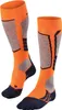 A pair of orange and navy blue ski socks. Produktbild-Vorschau