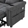 Tweezits slaapbank - 145 x 141,5 x 90 cm, grijs Productafbeelding-voorbeeld 15