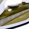 A close-up view of a gold and white steam iron, showing various features and brand name. Produktbild-Vorschau
