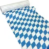 50m x 0,40m JUNOPAX® Papier Tischläufer Raute weiß-blau Produktbild-Vorschau 1