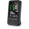 A black CO2 monitor device with a digital display showing CO2 levels, temperature, time, and humidity. Produktbild-Vorschau