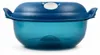 TUPPERWARE Mikrowelle Mikro-Fix 1,5 L blau rund Dose Produktbild-Vorschau 1