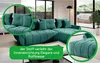 Vigo Velvet Monolith Ecksofa in L-Form 280 cm x 190 cm -  Produktbild-Vorschau 2
