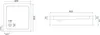 Technical drawings of a shower cabin with dimensions. Produktbild-Vorschau