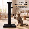 IvoQ Kratzbaum für Katzen - 90 cm - Schwarz - Stabiler Produktbild-Vorschau 5