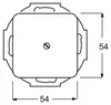 Busch-Jaeger 2538-214, Weiß, Busch-Jaeger, 54 mm, 54 mm, 1 Produktbild-Vorschau 3