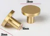 10 Stück, Möbelknöpfe aus Gebürstetem Messing, Gold Produktbild-Vorschau 2