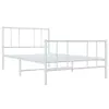 Bettgestell mit Kopf- und Fußteil Metall Weiß 107x203 cm Produktbild-Vorschau 4