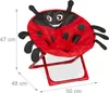 Relaxdays Moonchair per bambini, coccinella, pieghevole, A Anteprima dell’immagine prodotto 4