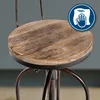 Silla de bar estilo bistró, diseño industrial, color bronce Vista previa de la imagen del producto 5