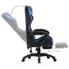 Gaming-Stuhl mit Fußstütze Blau und Schwarz Kunstleder Produktbild-Vorschau 4