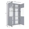 AX LIVING Vitrine verre Rorene meuble à étageres armoire Voir les images du produit 4