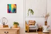 Coloray Uhr auf Leinwand 30x30 cm Wand Uhr Dekoration Produktbild-Vorschau 3