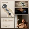 Collage of marketing images showcasing a hairdryer and its features. Náhled obrázku produktu
