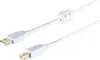 USB Kabel A St.+Ferrit/B St. verg. USB 2.0 weiß 3m Produktbild-Vorschau 2