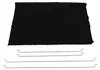 A flat black fabric and three metal rods are arranged on a white background. Náhľad obrázku produktu