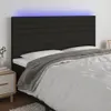 LED Kopfteil Schwarz 180x5x118/128 cm Stoff Produktbild-Vorschau 1