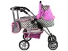 Leantoys Puppenwagen 2 in 1 Tragetasche rosa Sterne Produktbild-Vorschau 12