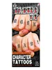 Alphabet Knöchel Klebe-Tattoos - Fasching Halloween Produktbild-Vorschau 1