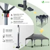 VOUNOT® Tente pliante 3 x 6 m, imperméable, avec 6 parois Voir les images du produit 4