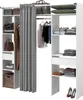 Ankleidezimmer mit Vorhang - Weiß - L 198 x T 40 x H 203 cm Produktbild-Vorschau 5