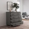 Sideboard HAMAR Hellgrau 79x40x80 cm Massivholz Kiefer Produktbild-Vorschau 7