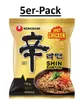 5er-Pack NONGSHIM Instantnudeln Shin Ramyun Spicy Chicken Produktbild-Vorschau 1