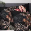 HOMLA Pościel FONCE z mikrofibry czarna w liście 160x200 cm Podgląd zdjęcia produktu 7