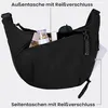 Nylonová taška přes rameno velká půlměsíční crossbody taška Náhled obrázku produktu 4