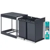 A pull-out kitchen trash can system with two compartments, shown against a white background. Produktbild-Vorschau
