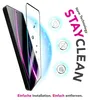 A product image showcasing a phone screen protector with marketing graphics and text. Produktbild-Vorschau