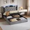 Letto matrimoniale ProximaX 140x190 cm, tessuto in velluto Anteprima dell’immagine prodotto 2
