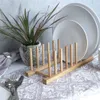 Vynikající držák na talíře Houseware, bambus, 34x12 cm, Náhled obrázku produktu 4