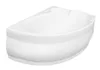 A white corner bathtub on a white background. Produktbild-Vorschau