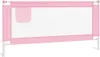 vidaXL Kleinkind-Bettschutzgitter Rosa 180x25 cm Stoff Produktbild-Vorschau 1
