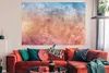 MuchoWow® Poster Wasserfarben - Orange - Blau - Rot 180x120 Produktbild-Vorschau 2